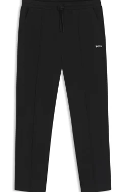 Cotton-blend tracksuit bottoms with pintuck pleats