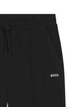 Cotton-blend tracksuit bottoms with pintuck pleats