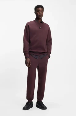 Cotton-blend tracksuit bottoms with stacked logo
