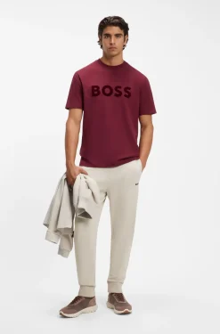 Cotton-blend tracksuit bottoms with embroidered logo