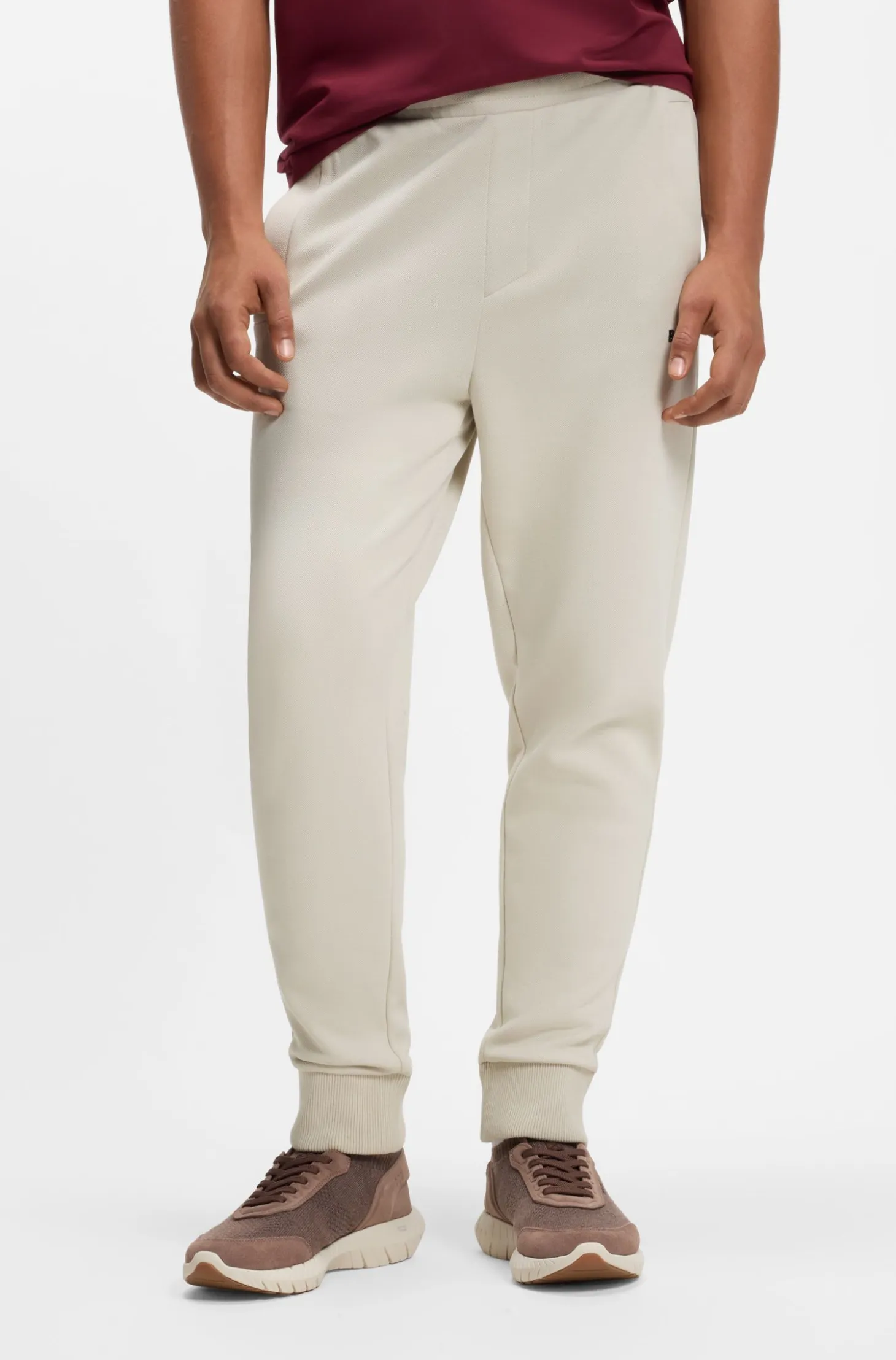 Cotton-blend tracksuit bottoms with embroidered logo
