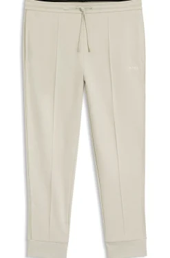 Cotton-blend tracksuit bottoms with piping details