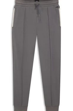 Cotton-blend tracksuit bottoms with contrast binding