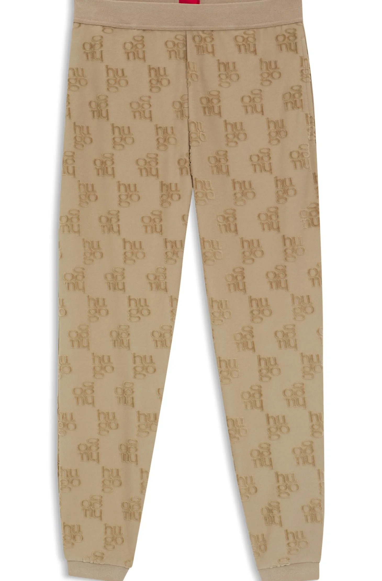 Cotton-blend tracksuit bottoms with all-over logo pattern