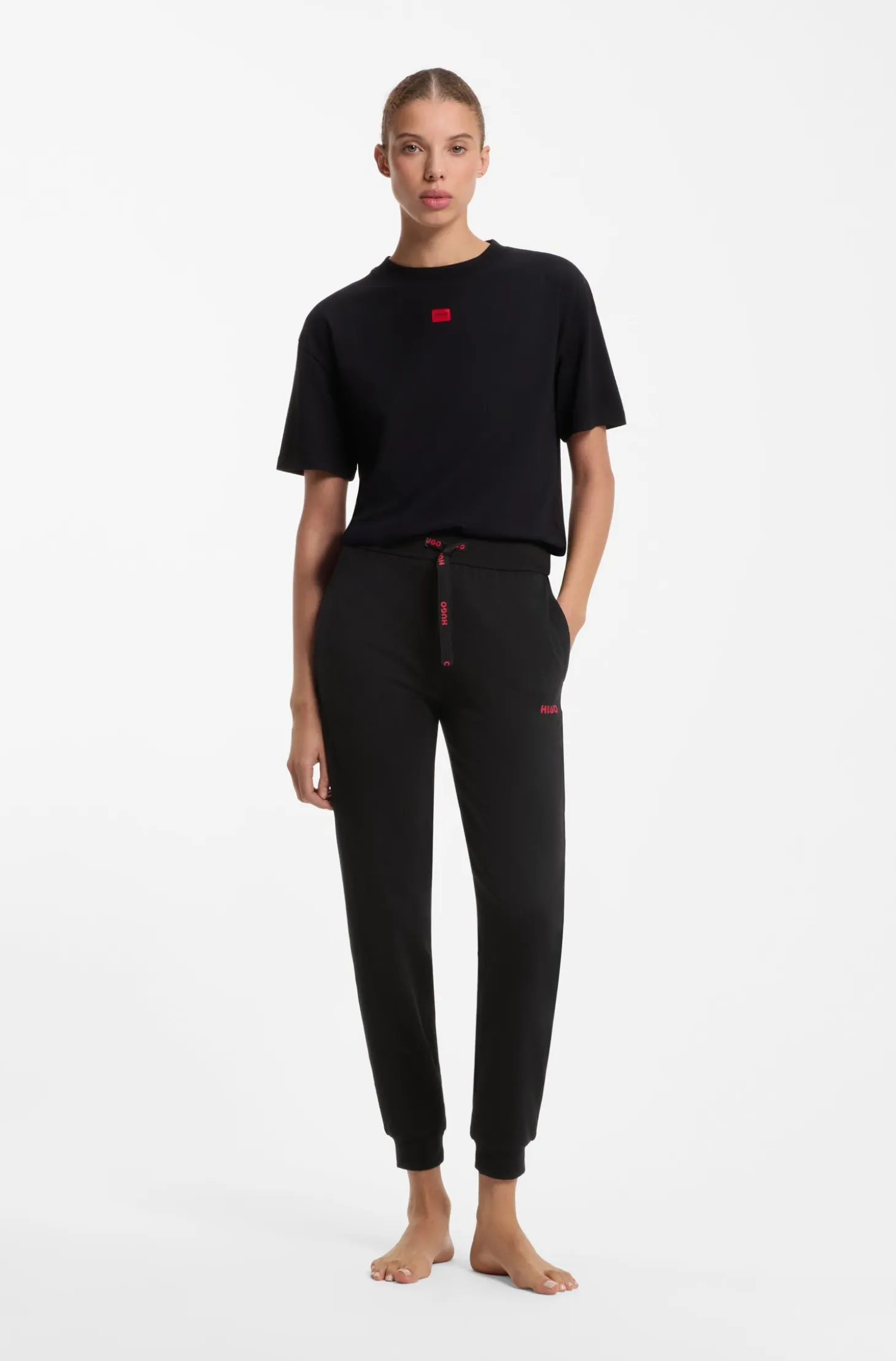 Cotton-blend tracksuit bottoms with logo details