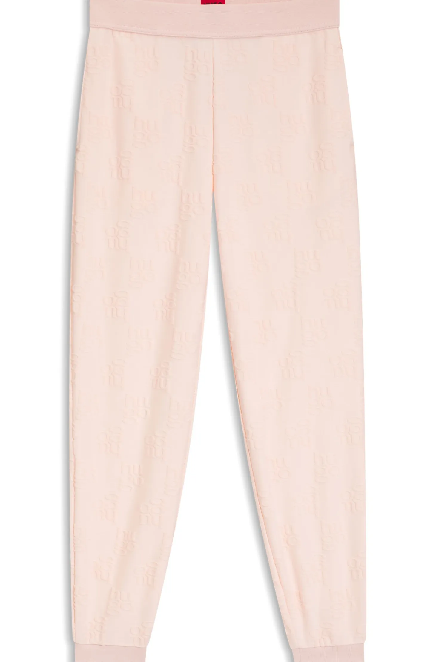 Cotton-blend tracksuit bottoms with all-over logo pattern