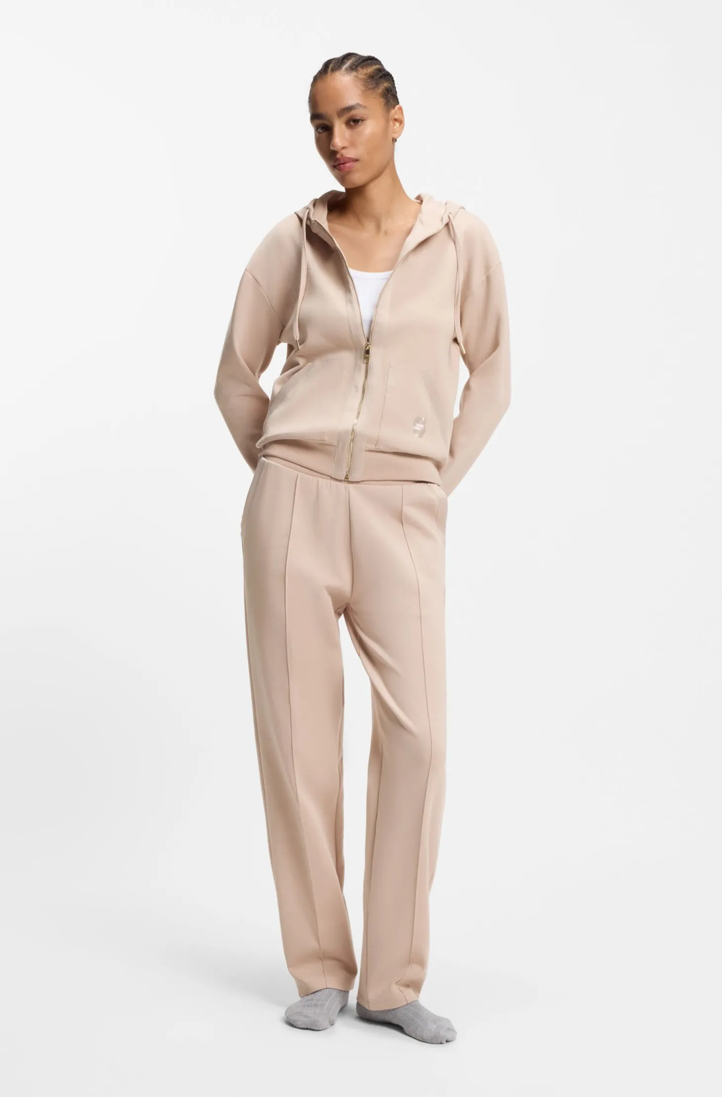 Cotton-blend tracksuit bottoms with Double B monogram