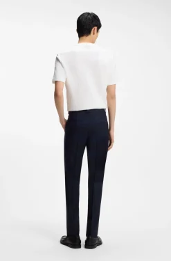 Cotton-blend T-shirt with creased effect