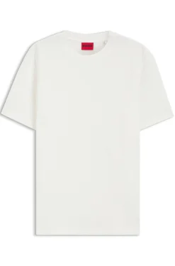 Cotton-blend T-shirt with creased effect
