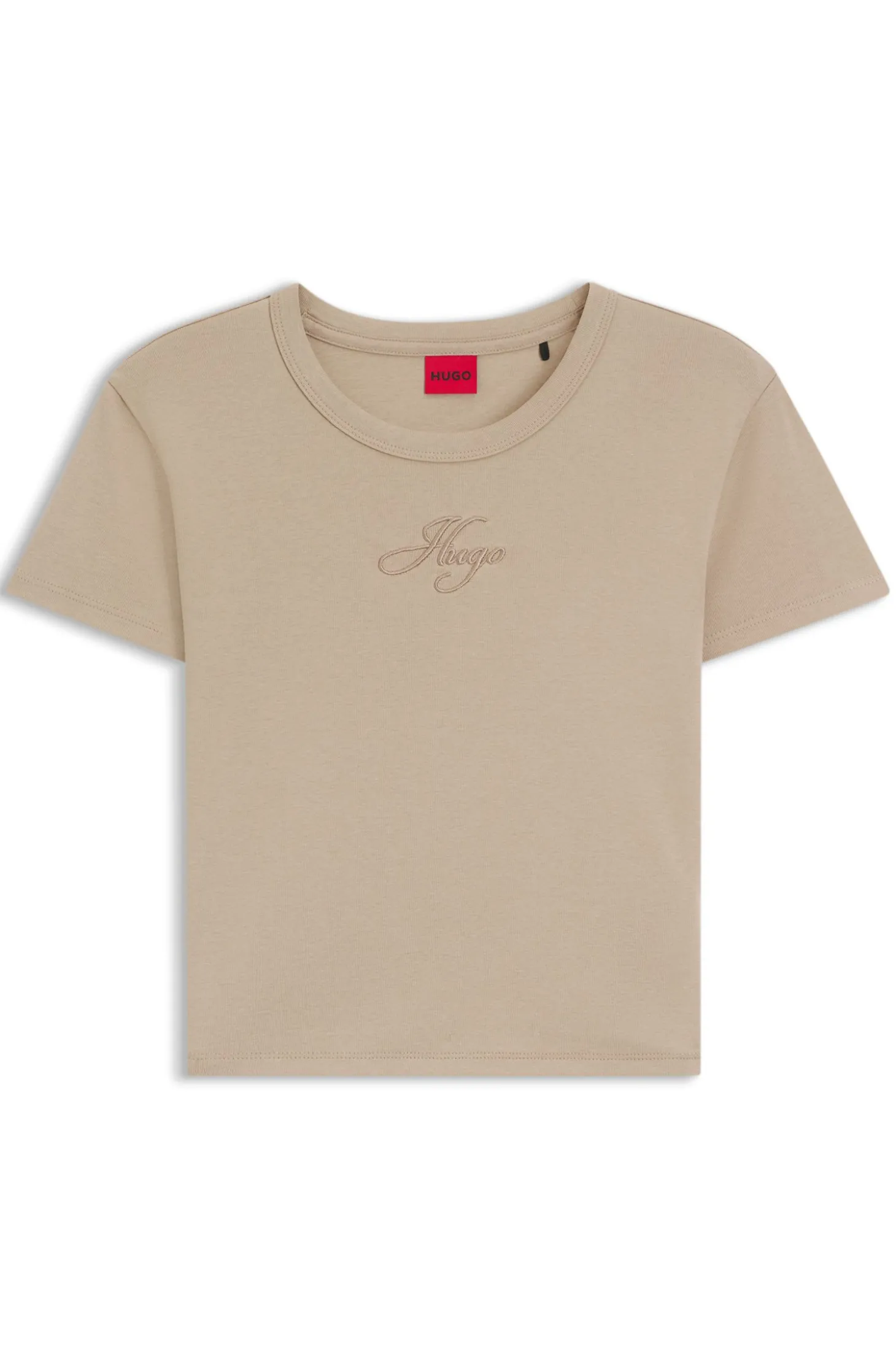 Cotton-blend T-shirt with embroidered logo