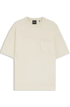 Cotton-blend T-shirt with peached finish