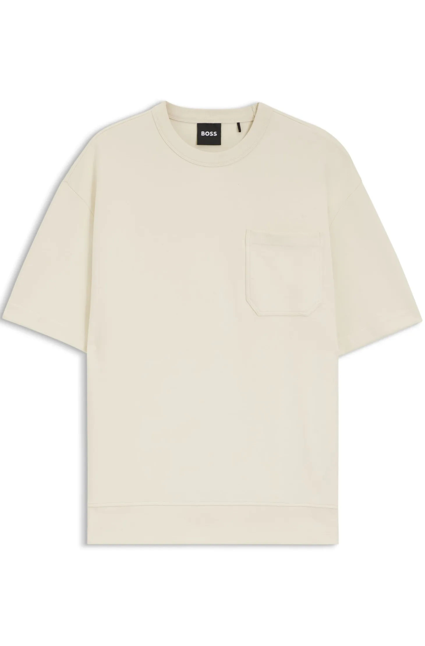 Cotton-blend T-shirt with peached finish