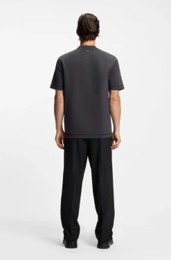 Cotton-blend T-shirt with stacked logo