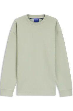 Cotton-blend T-shirt with waffle structure