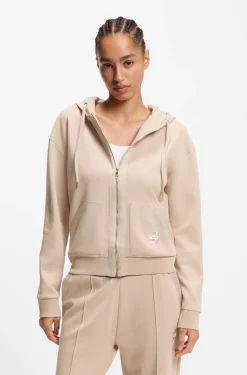 Cotton-blend zip-up hoodie with Double B monogram