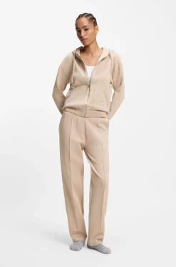 Cotton-blend zip-up hoodie with Double B monogram