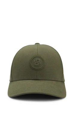 Cotton-canvas cap with Double B monogram badge