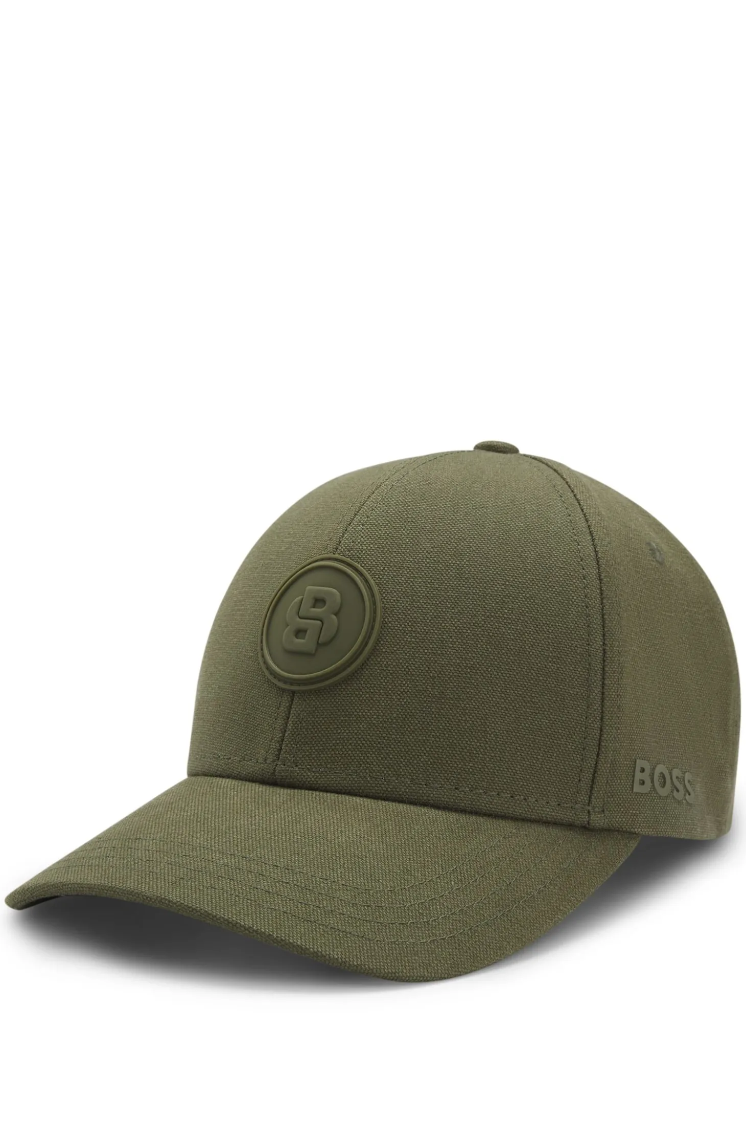Cotton-canvas cap with Double B monogram badge