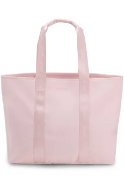 Cotton-canvas tote bag with logo straps