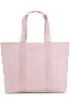 Cotton-canvas tote bag with logo straps
