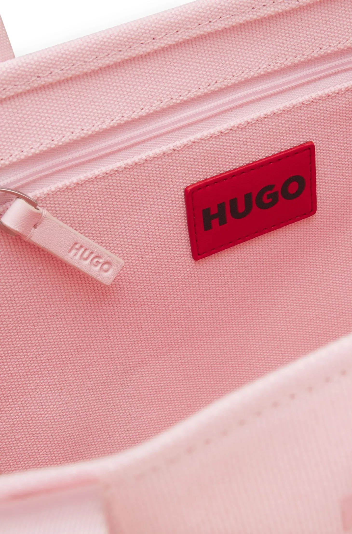 Cotton-canvas tote bag with logo straps