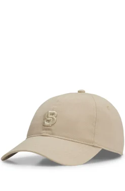 Cotton cap with embroidered Double B monogram