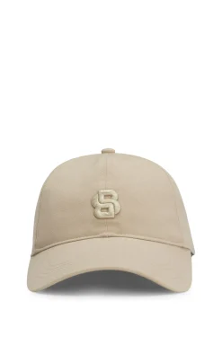 Cotton cap with embroidered Double B monogram