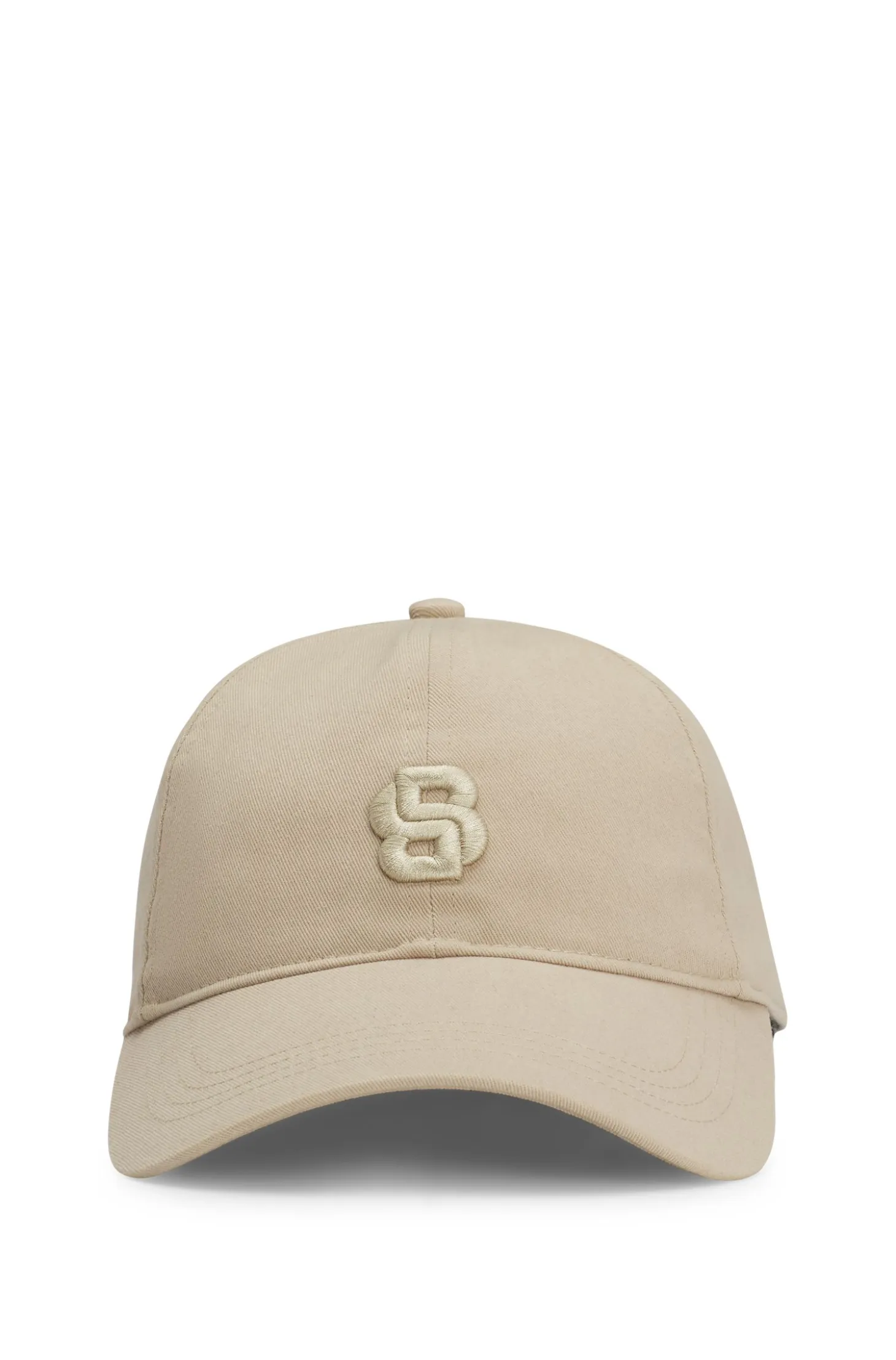 Cotton cap with embroidered Double B monogram