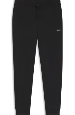 Cotton casual trousers with elasticated cuffs