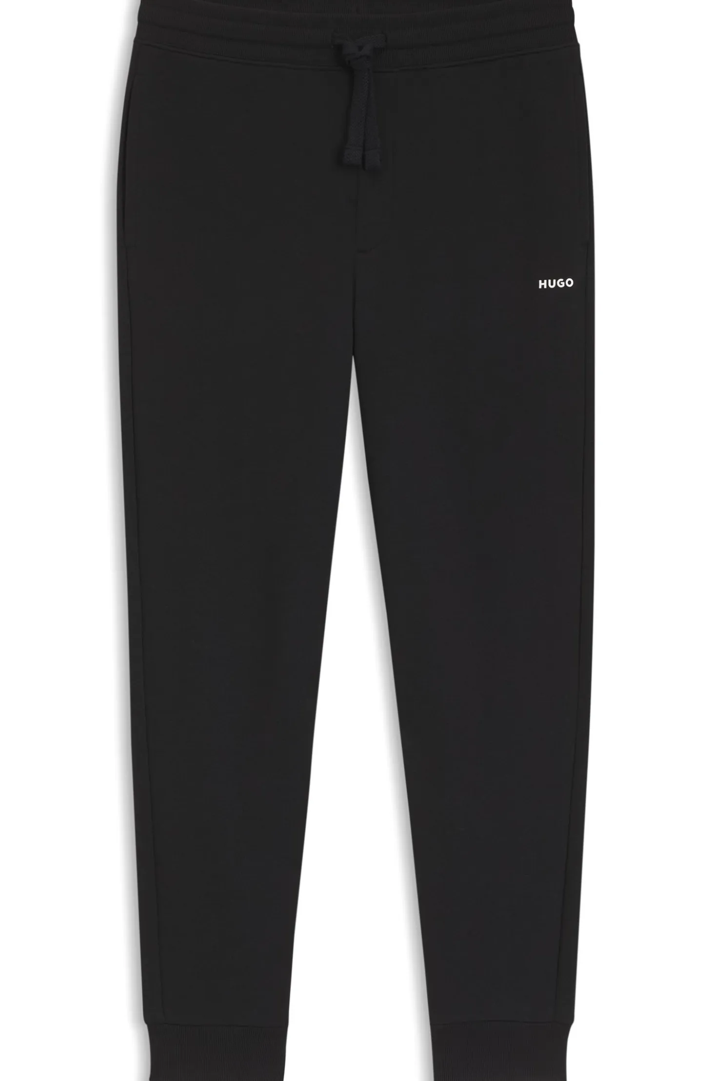 Cotton casual trousers with elasticated cuffs