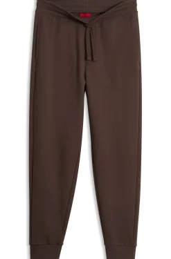 Cotton casual trousers with elasticated cuffs