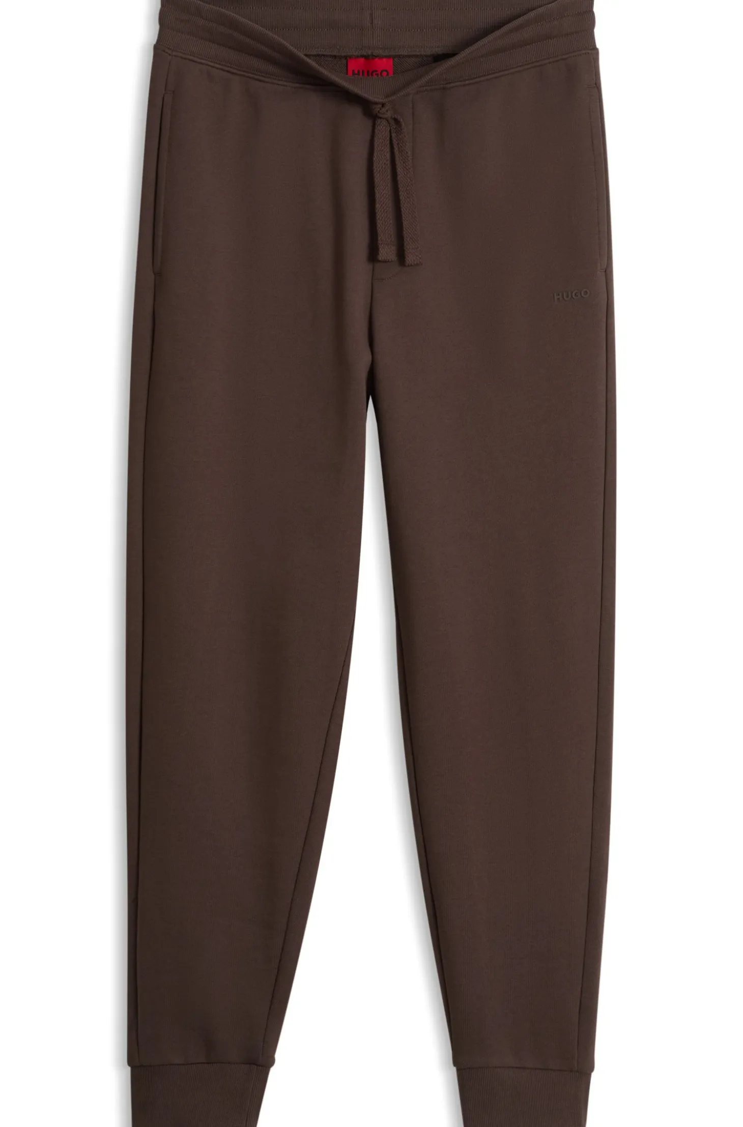 Cotton casual trousers with elasticated cuffs