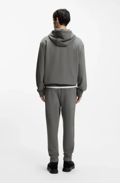 Cotton casual trousers with elasticated cuffs