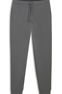 Cotton casual trousers with elasticated cuffs