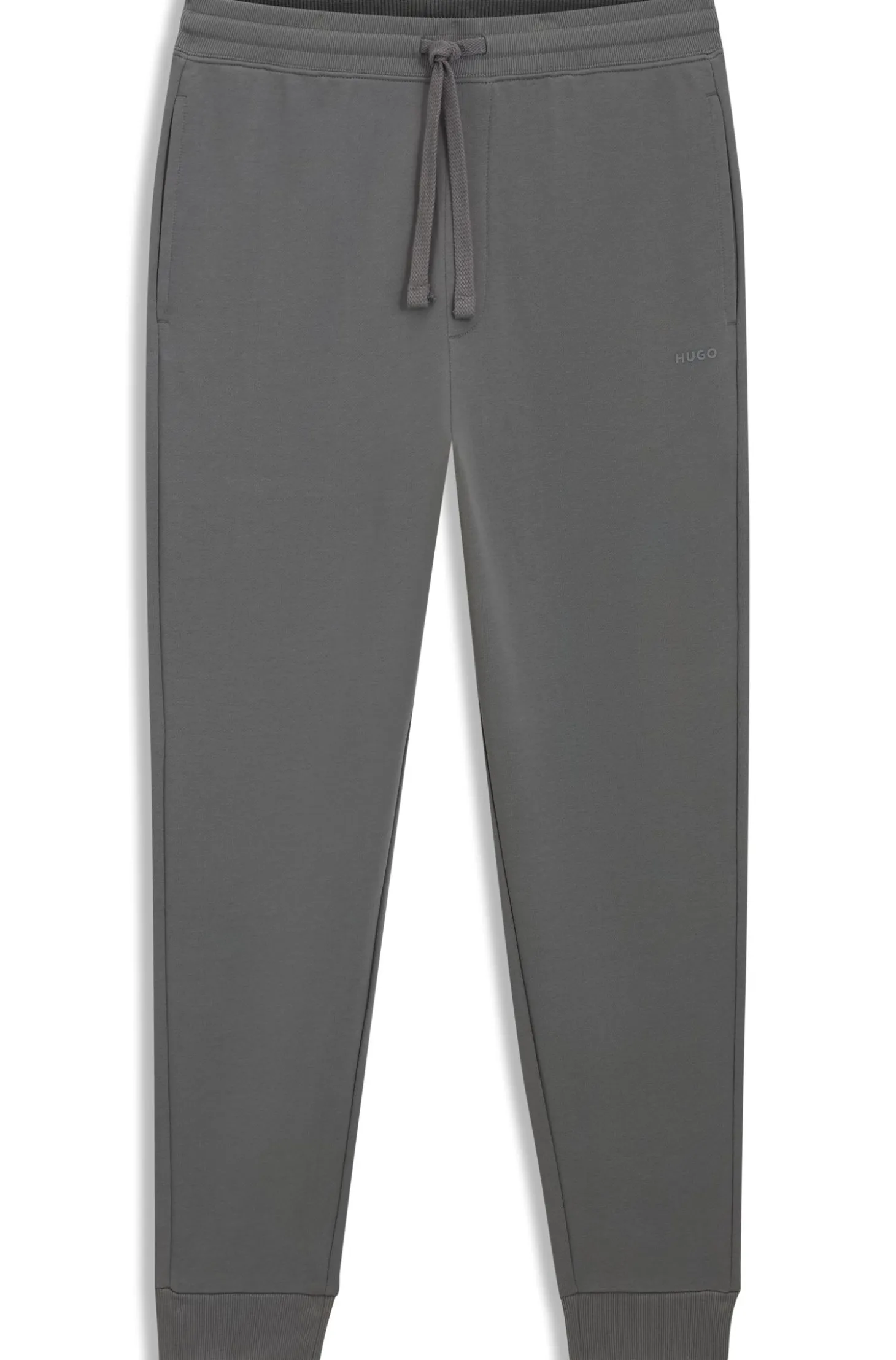 Cotton casual trousers with elasticated cuffs