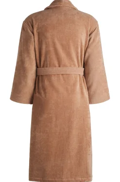 Cotton dressing gown with embroidered florals