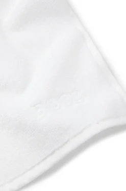 Cotton face cloth with contrast embroidered logo