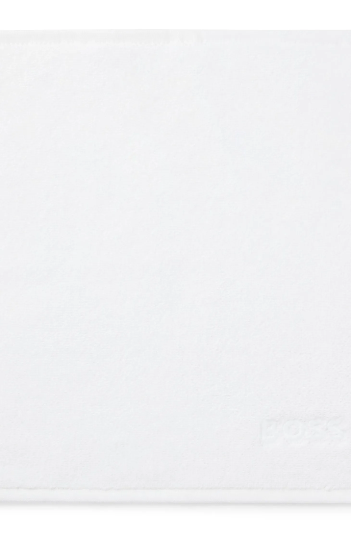Cotton face cloth with contrast embroidered logo