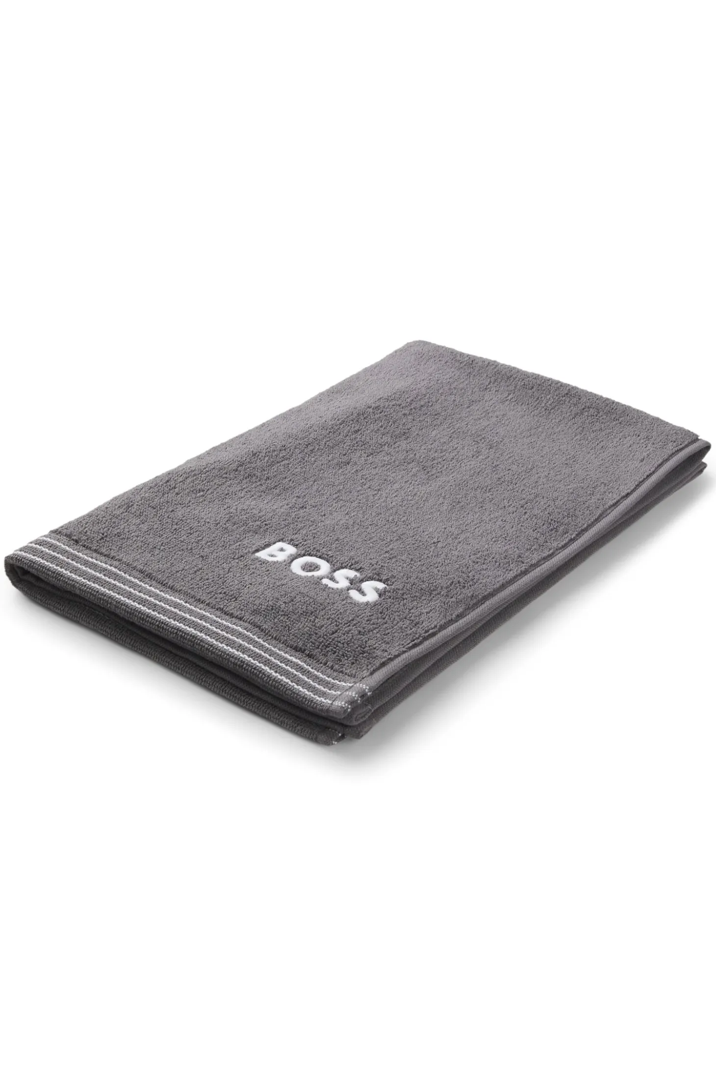 Cotton guest towel with contrast embroidered logo