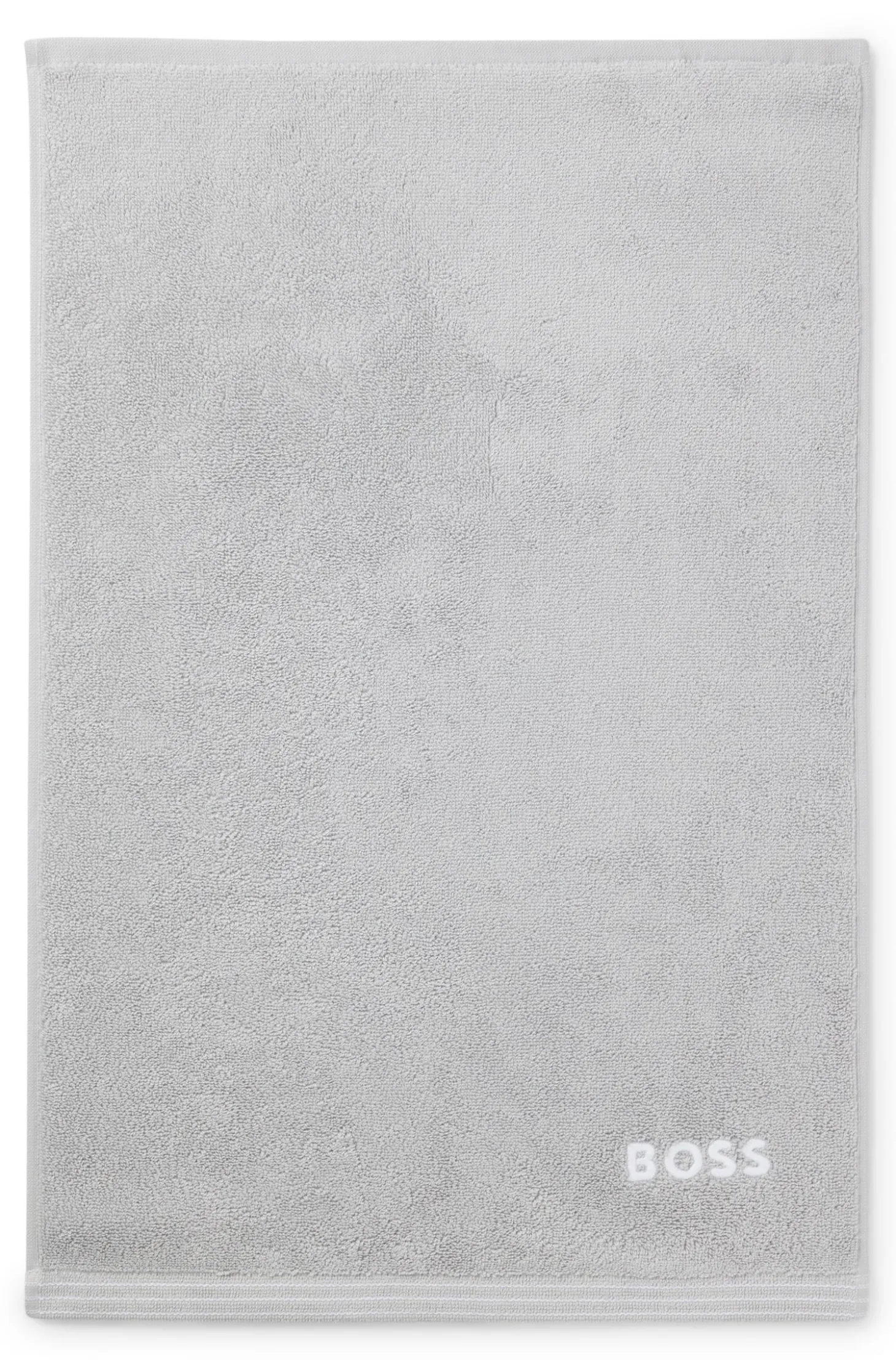 Cotton guest towel with contrast embroidered logo