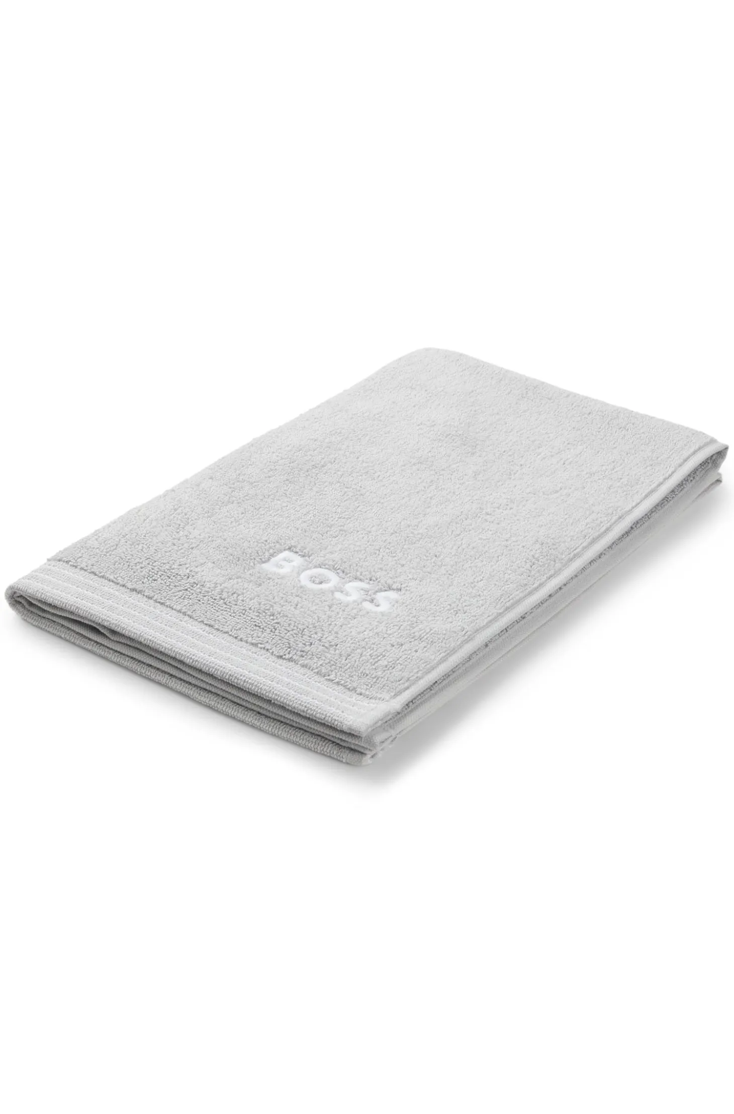 Cotton guest towel with contrast embroidered logo