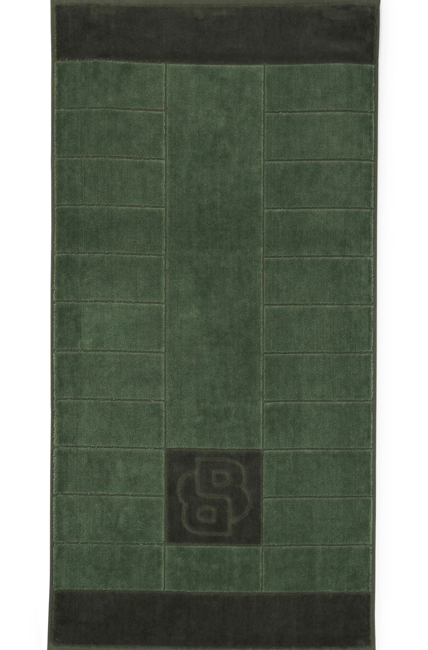 Cotton hand towel with carved Double B monogram