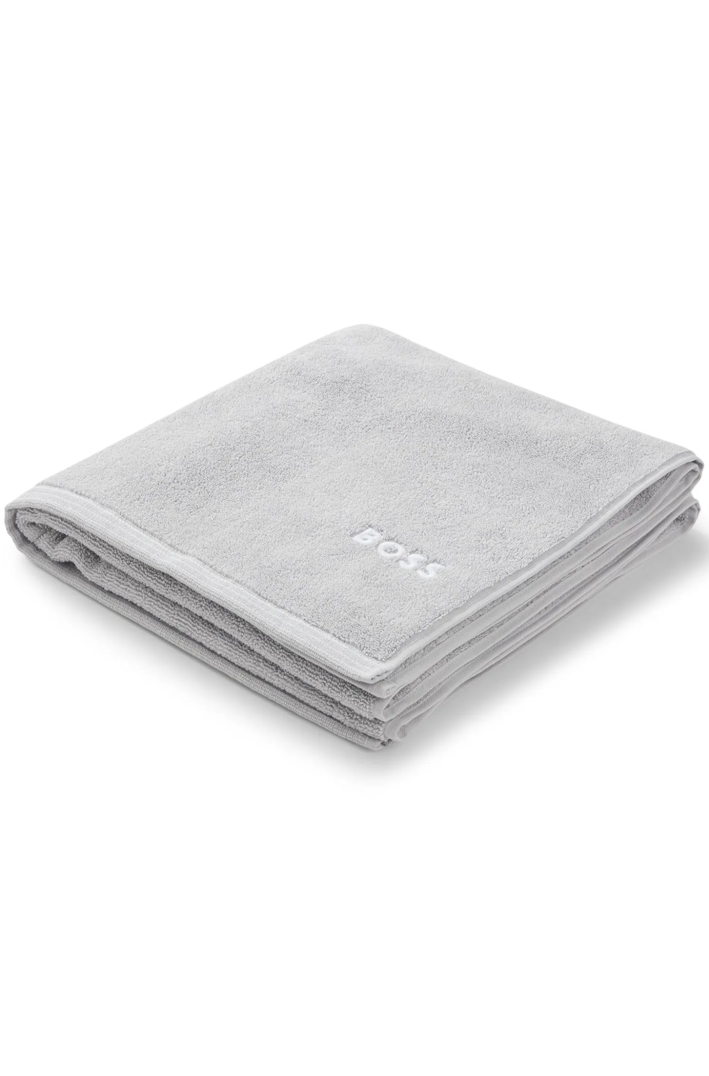Cotton hand towel with contrast embroidered logo