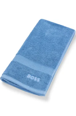 Cotton hand towel with embroidered logo