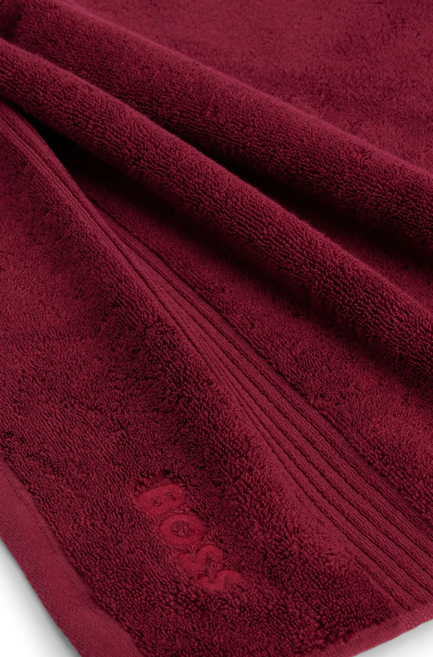 Cotton hand towel with embroidered logo