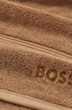 Cotton hand towel with embroidered logo