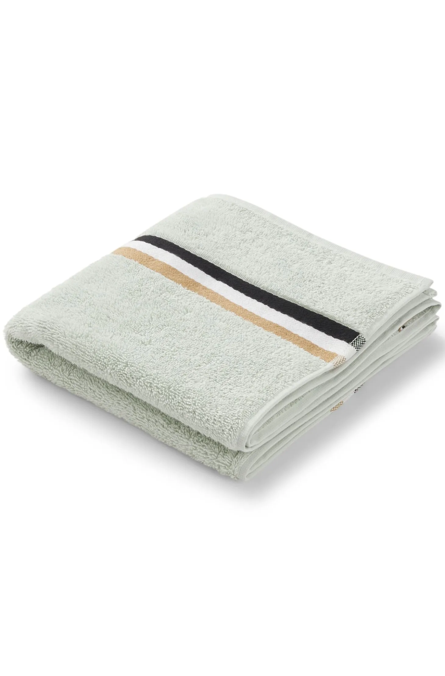 Cotton hand towel with signature stripe