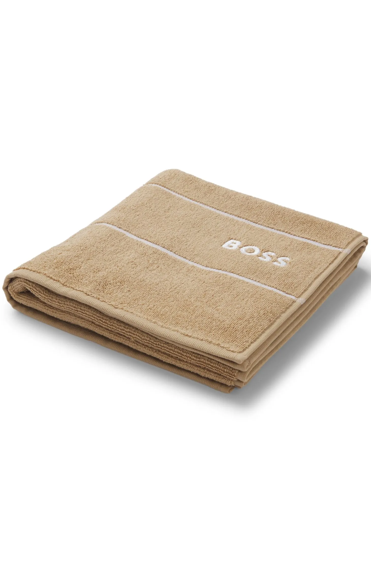 Cotton hand towel with white logo embroidery