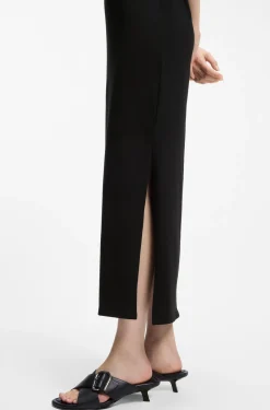 Cotton-jersey T-shirt dress with Happy HUGO logo
