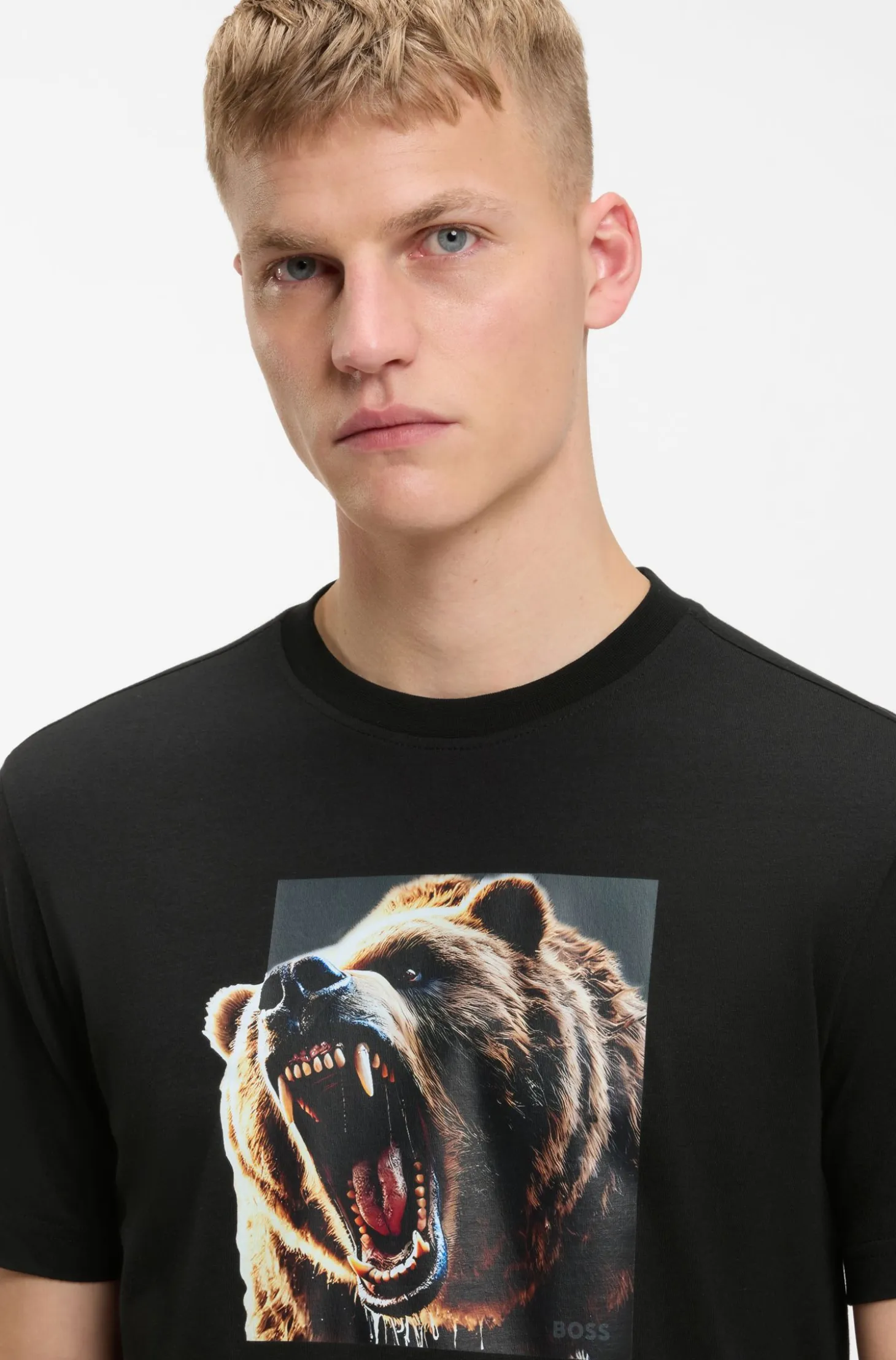 Cotton-jersey T-shirt with animal artwork